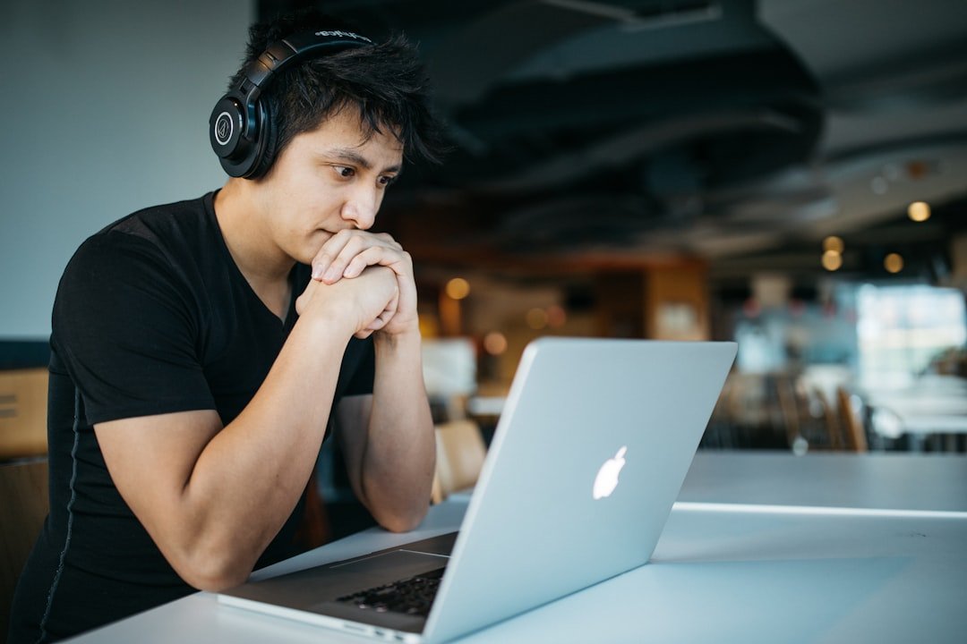 Student using a laptop for AI-assisted learning