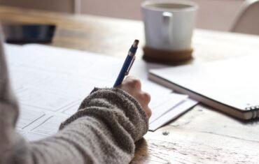 Organised study desk for exam preparation
