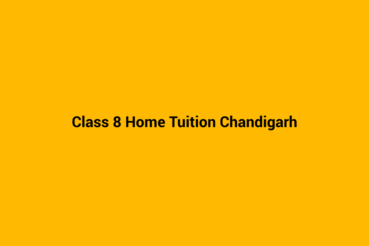 Class 8 home tuition in Chandigarh - personalised home tutoring