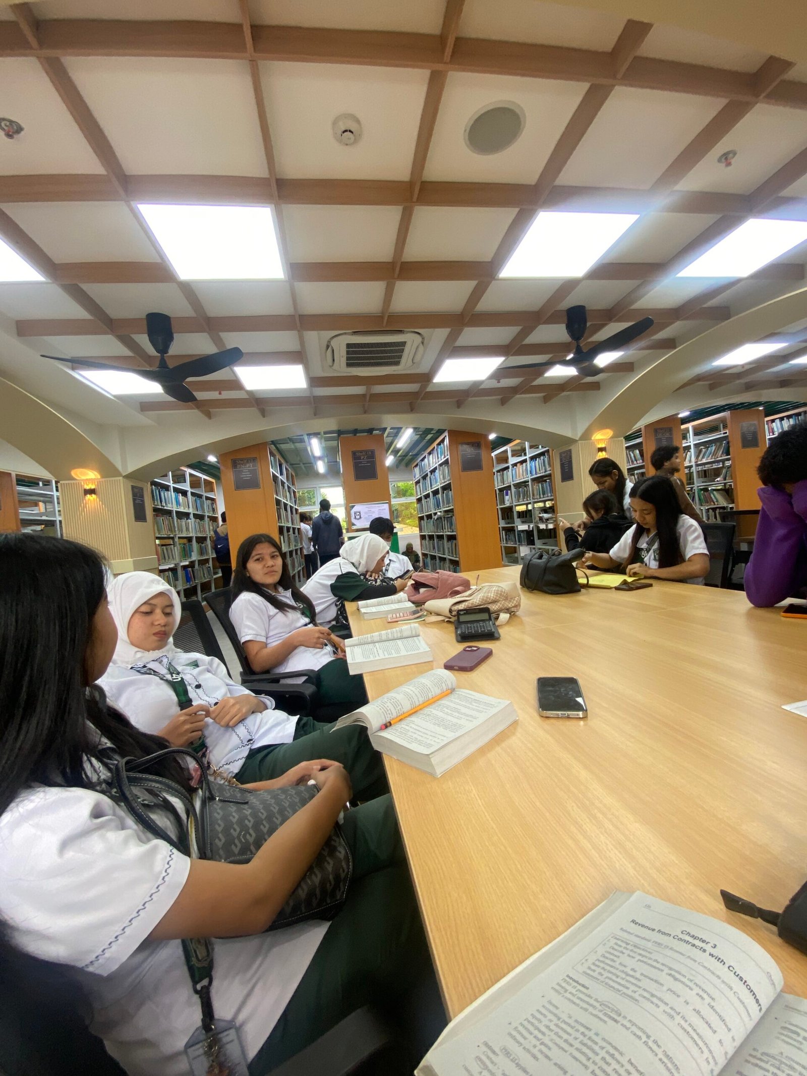 Accountancy students studying