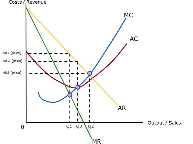 Microeconomic cost and revenue curves