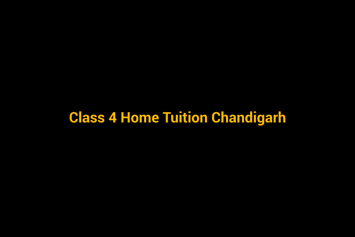 Class 4 home tuition in Chandigarh - personalised home tutoring