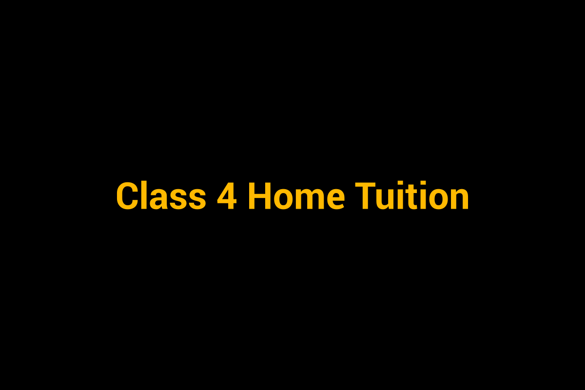 Class 4 home tuition personalised tutoring
