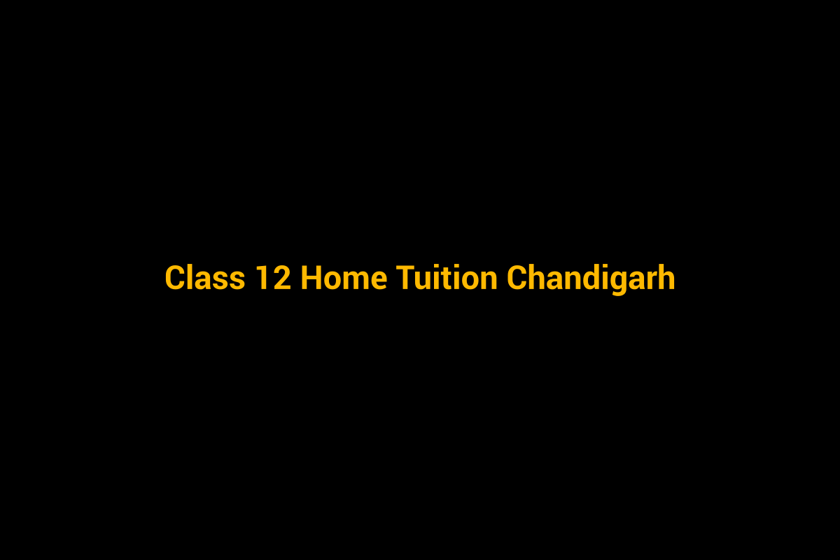 Class 12 home tuition in Chandigarh - personalised home tutoring