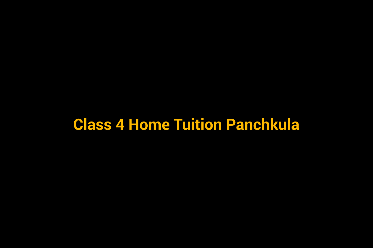Class 4 home tuition in Panchkula - personalised home tutoring
