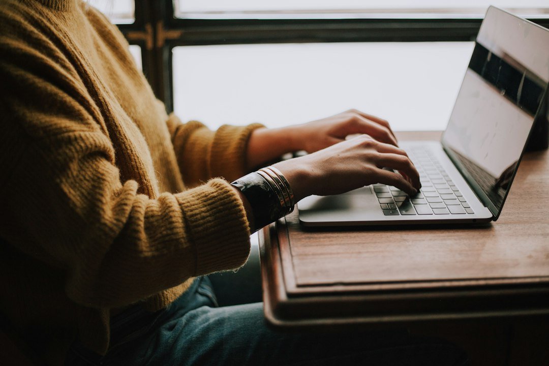 Student using a laptop for personalised online learning support