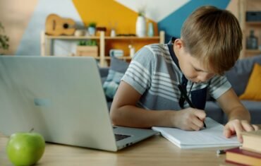 Online English student learning